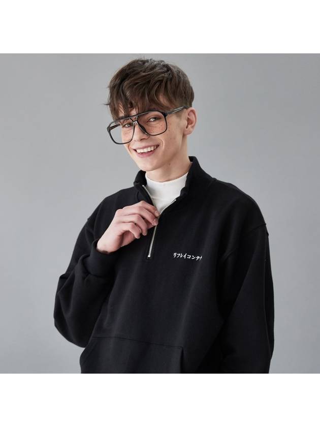 rc half zipup mtm black