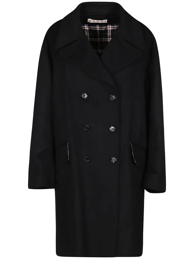 Marni 더블 브레스티드 V넥 코트 CPMA0172NUUTW912_00N99