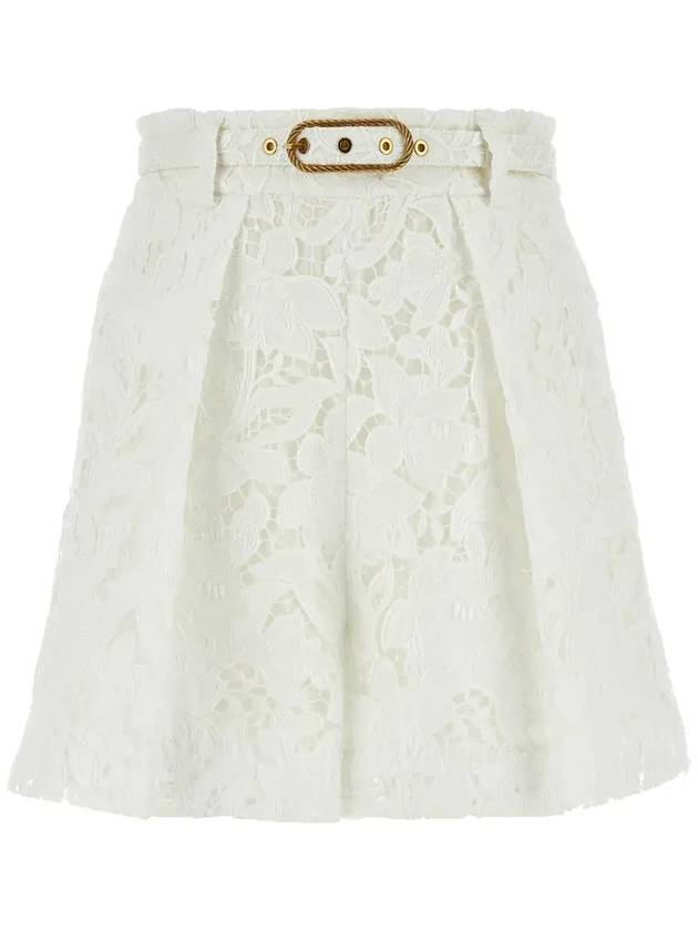 Zimmermann Natura 벨트 웨이스트 레이스 반바지 9919AS241_IVO