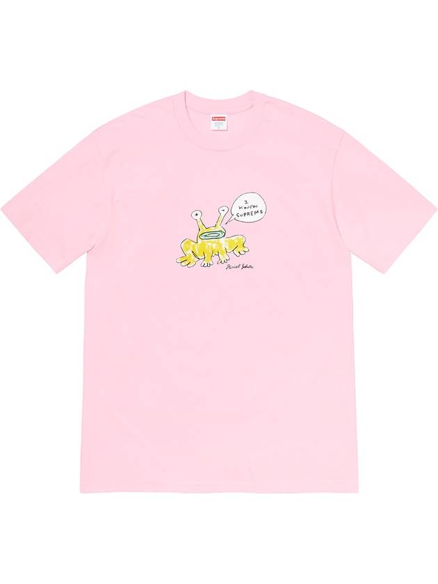 슈프림 X 다니엘 존스톤 프로그 반팔티셔츠 핑크 Frog Tee