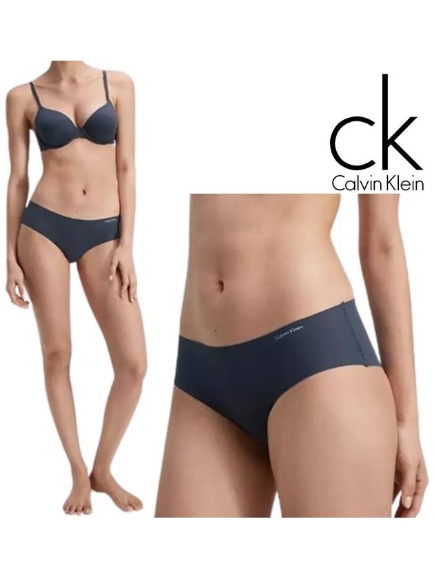 캘빈클라인 언더웨어 여성 인비저블 힙스터 팬티 네이비