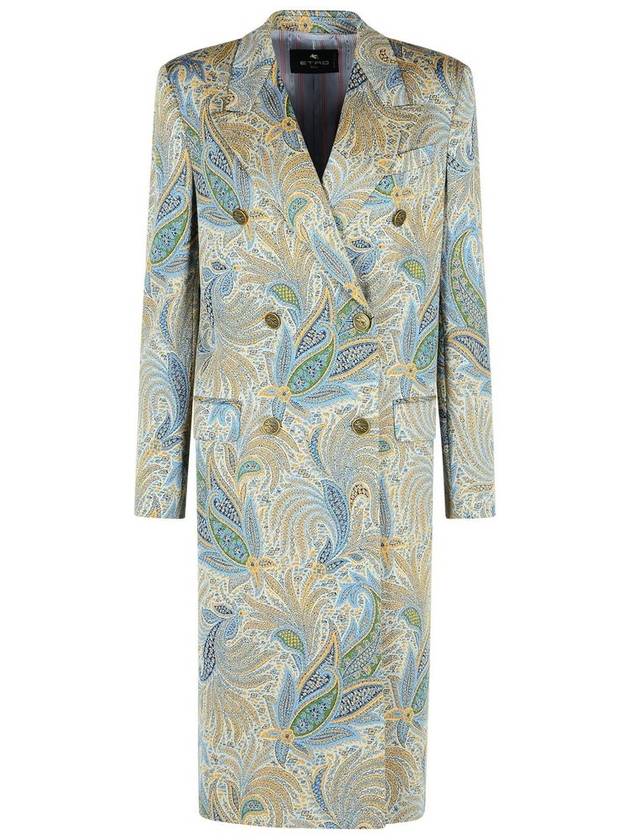 에트로 플로럴 프린트 더블브레스트 코트