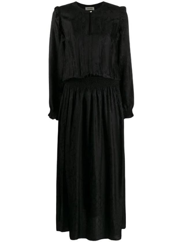 쟈딕앤볼테르 여성 파이톤 롱 원피스 블랙