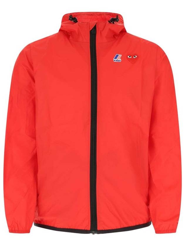 Comme des Garcons 플레이 로고 프린트 후드 재킷