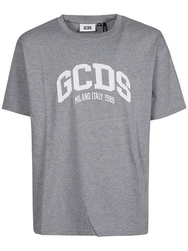 GCDS 로고 콘트라스트 크루넥 티셔츠 A2OM2304JB9_91