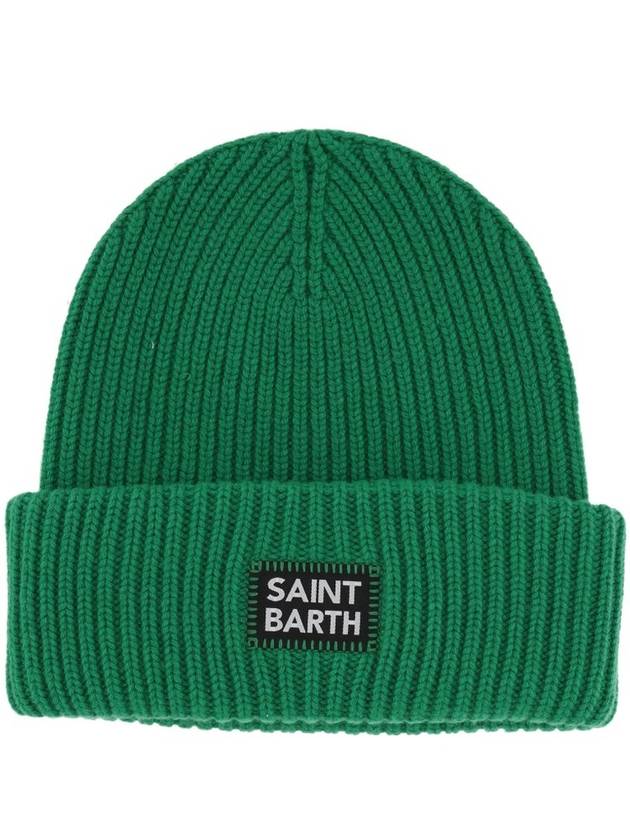 Mc2 Saint Barth Berry 로고 패치 니트 비니