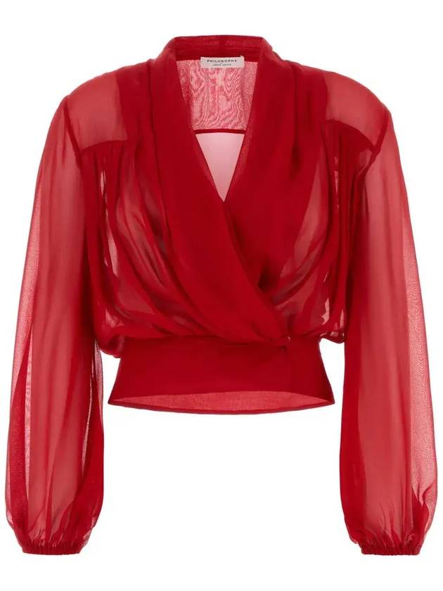 Philosophy By Lorenzo Serafini V넥 조젯 블라우스 A02052115_0112