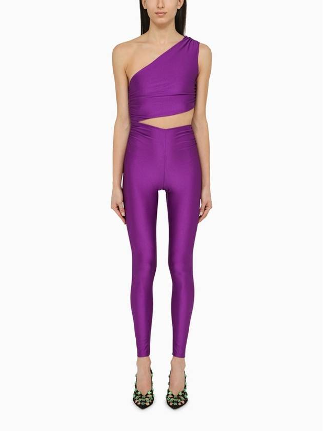 THE ANDAMANE Purple symmetrical close-fitting jumpsuit