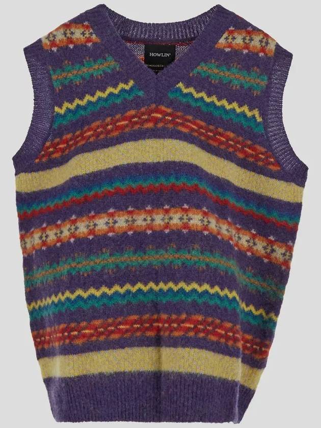 하울린 패턴 니트 스웨터 AMAGICEYE_LAVENDER