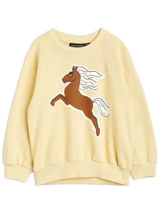 22FW 키즈 홀스 프린팅 맨투맨 옐로우 22720155 23