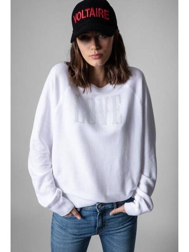 쟈딕앤볼테르 Upper 웨스턴 Love 스터드 맨투맨 스웨트셔츠 WHITE