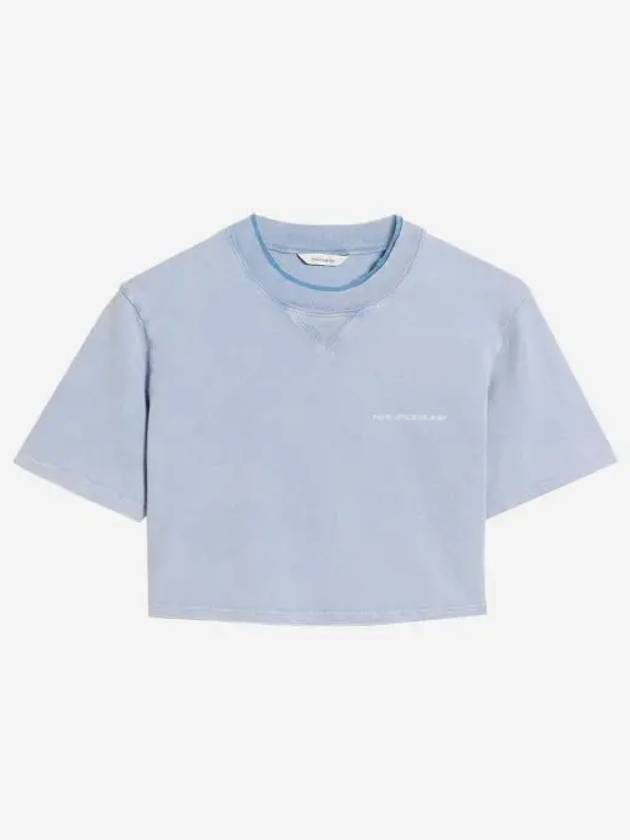 홀츠베일러 우먼 케라그 데님 페이드 크롭 티 라이트 블루 24FW Holzweiler Women Kjerag Denim Fade Crop Tee Light Blue 24FW