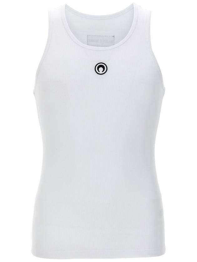 마린 세레 문 로고 자수 리브 탱크 탑