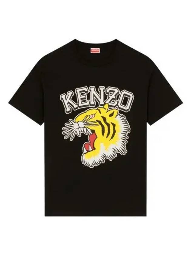 겐조 바시티 정글 타이거 오버사이즈 티셔츠 블랙 Kenzo Varsity Jungle Tiger Oversize T Shirt Black