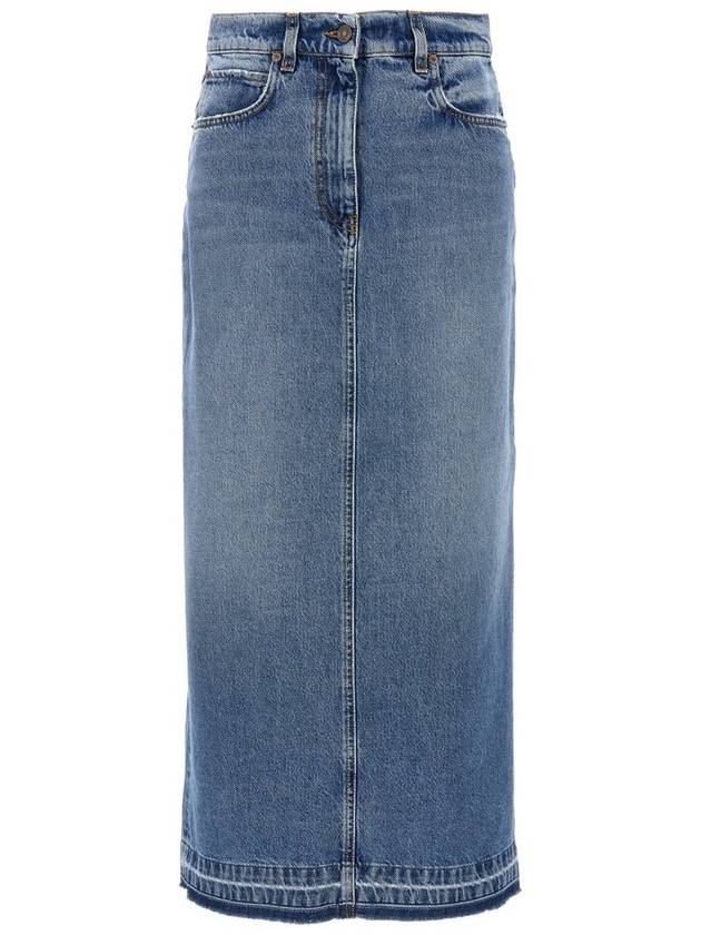 포르텔라 조지 데님 롱 스커트