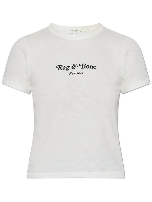 Rag & Bone 로고 프린트 캐주얼 탑 WCC24HT044W2440_IVORYMULT