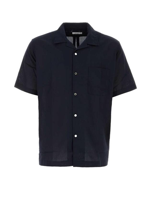 NANAMICA SUGS410E N 네이비 블루 코튼 블렌드 셔츠