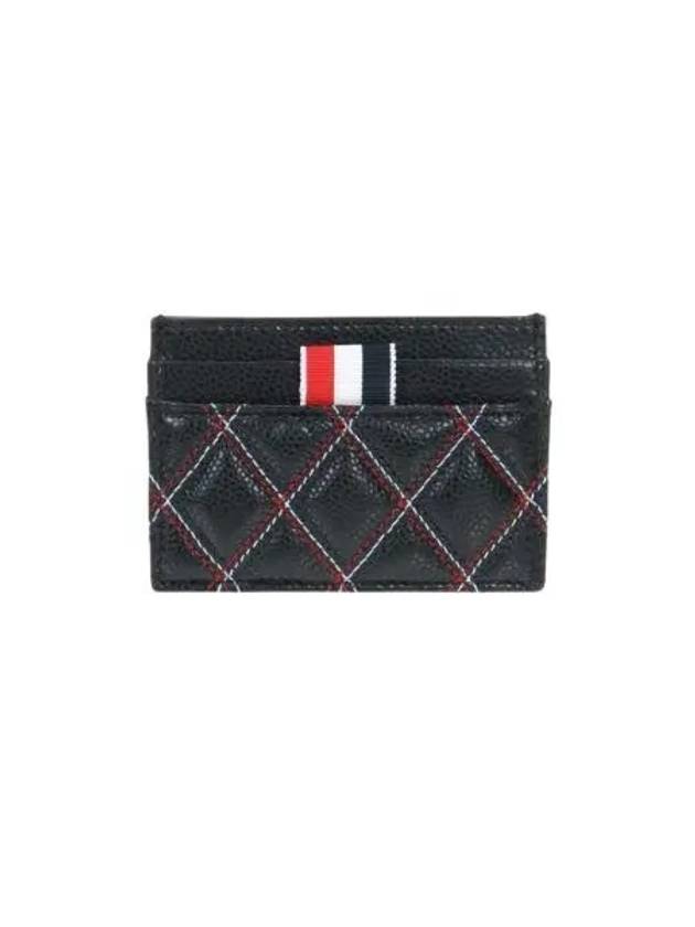 톰브라운 캐비어 앙뉴 RWB 퀼팅 더블 사이드 카드 홀더 블랙 Thom Browne Double Sided Card Holder RWB Quilting in Caviar Agneau Black