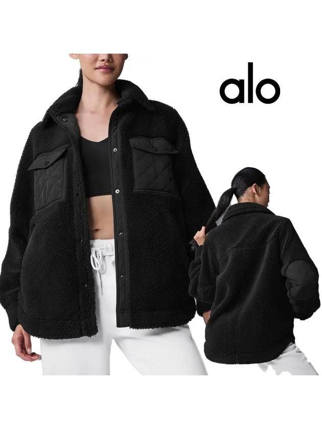 alo 알로 자켓 셰르파 엣지 탑 재킷 블랙