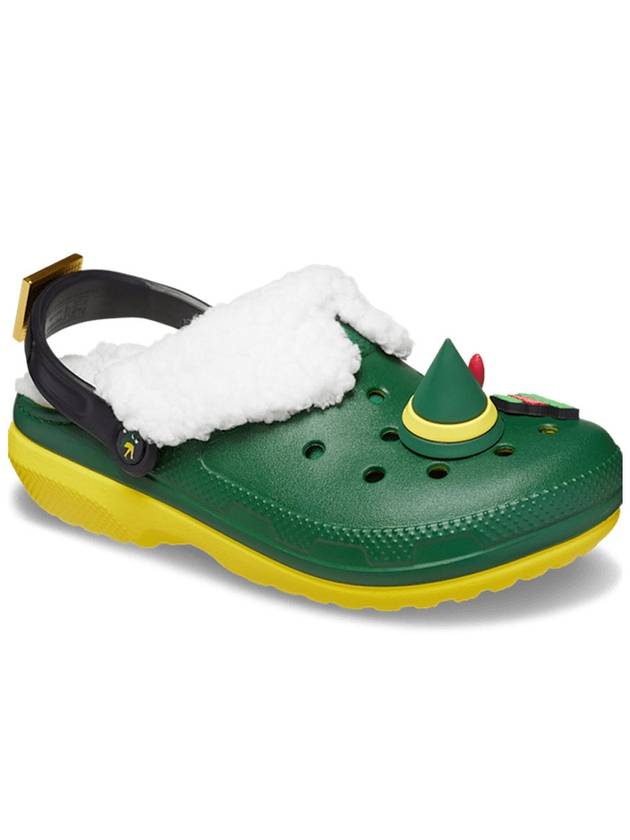 크록스 여성 남성 엘프 클래식 클로그 겨울 털신 털 슬리퍼 신발 샌들 Lemon