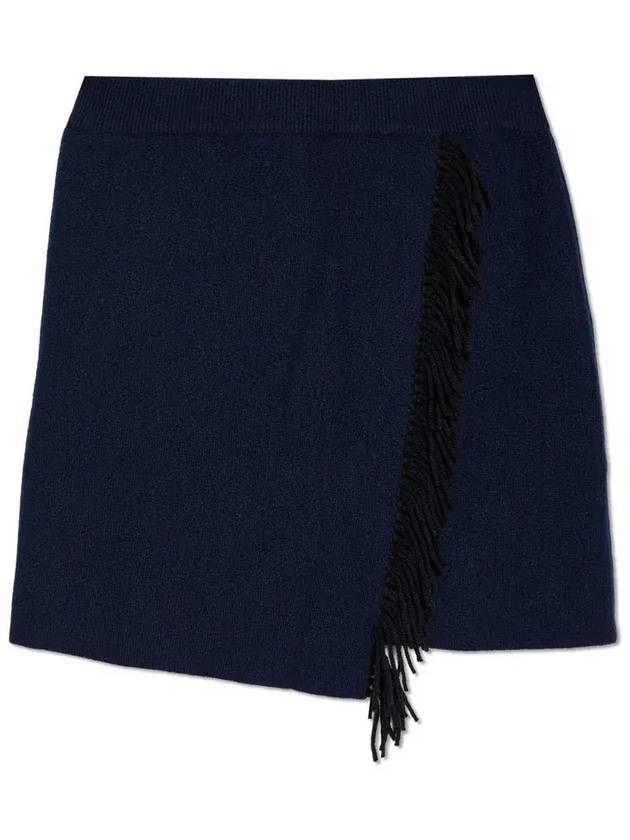 리사 양 프린지 악센트 미니 스커트 20242320_NAVYBLACK