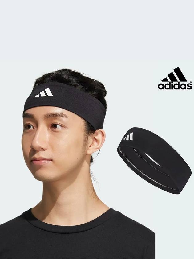아디다스 헤어밴드 알파스킨 로고 머리띠 모자 블랙