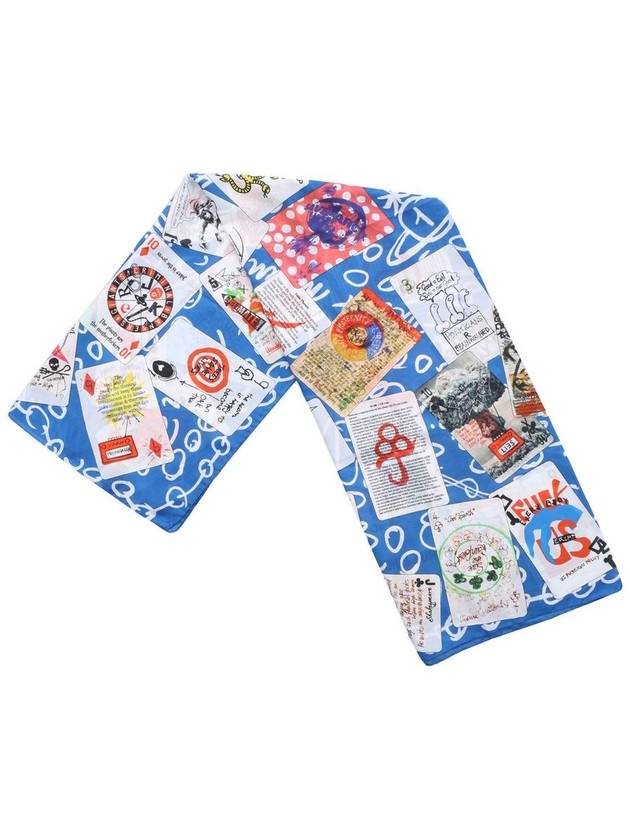Vivienne Westwood Blue Playing Cards foulard