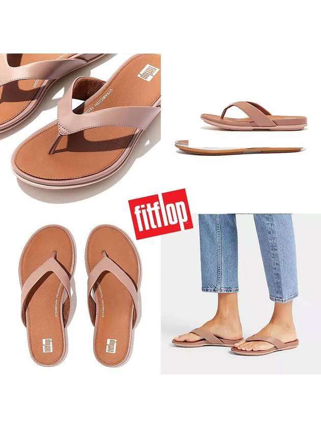 핏플랍 그레이시 가죽 조리 슬리퍼 플립플롭 핑크