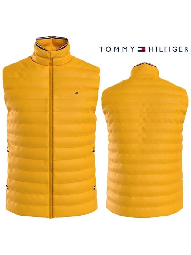 타미힐피거 자켓 기본 로고 조끼 베스트 옐로우 토미힐피거 타미 남성 여성 오버핏