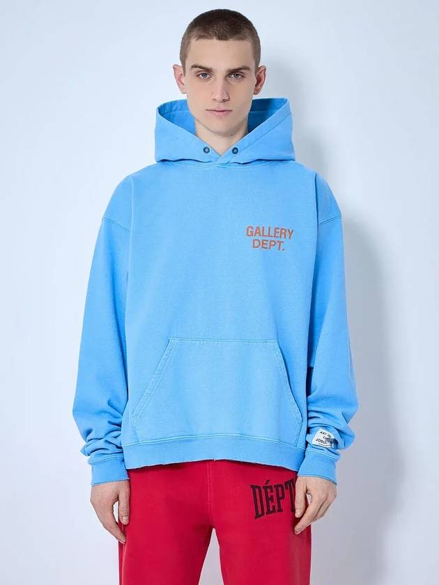 갤러리 부서 90년대 로고 후드 스웨트셔츠 GDLH50025BABYBLUE_None