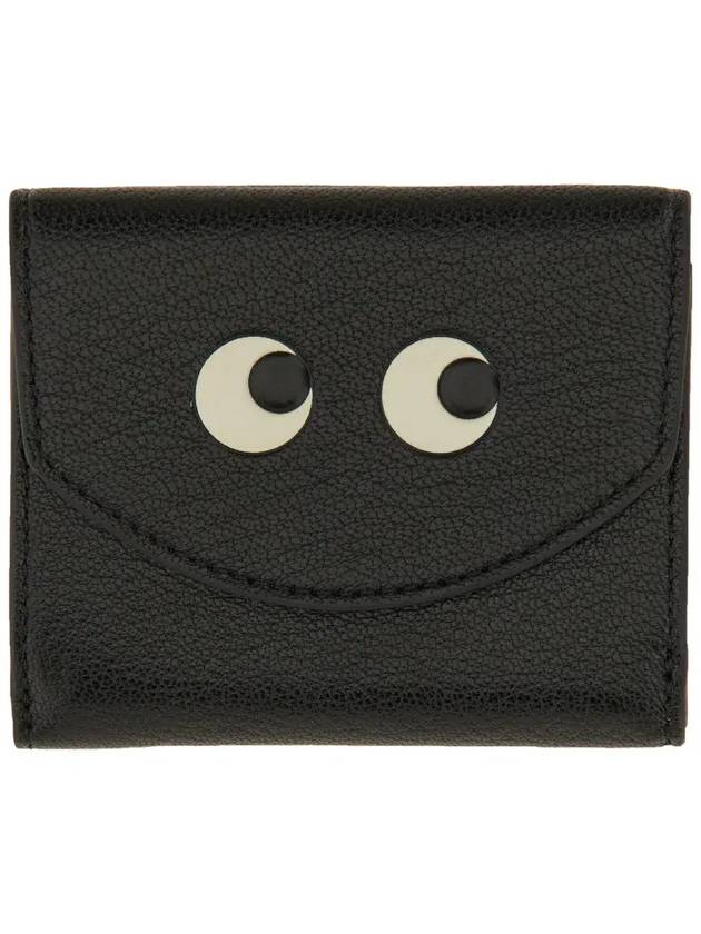 Anya Hindmarch Eyes 미니 트리폴드 지퍼 지갑 195645AW240200_BLACK