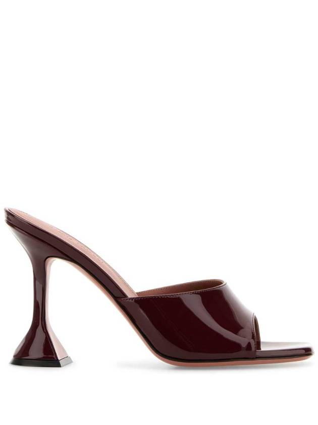 아미나 무아디 Burgundy leather Lupita mules LUPITASLIPPER WINE