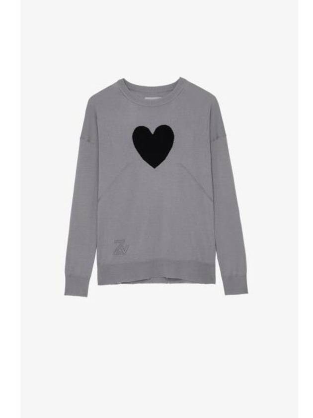 쟈딕앤볼테르 Gaby 하트 인타시아 니트 스웨터