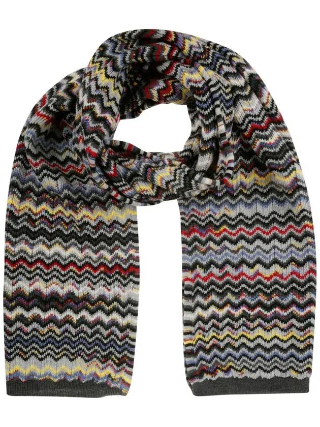 Missoni 쉐브론 니트 랩어라운드 스카프 SC12WOU8595_0003