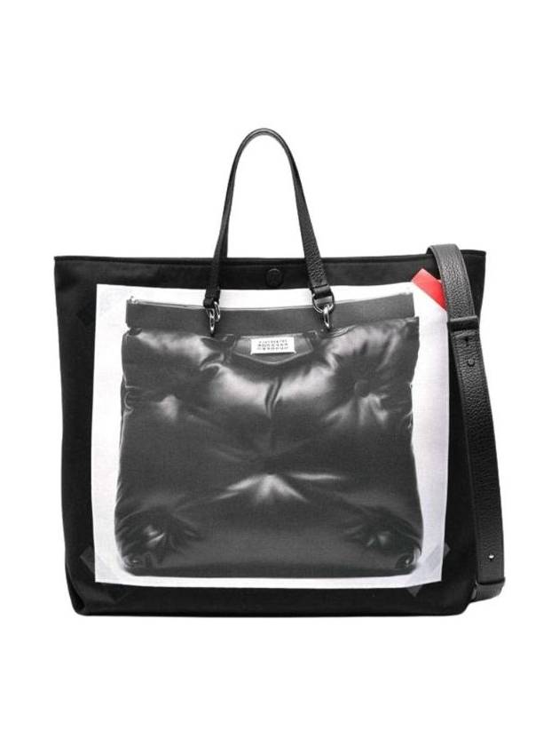 메종 마르지엘라 글램 슬램 프린트 토트백 블랙 SB1WC0010P6436HA193