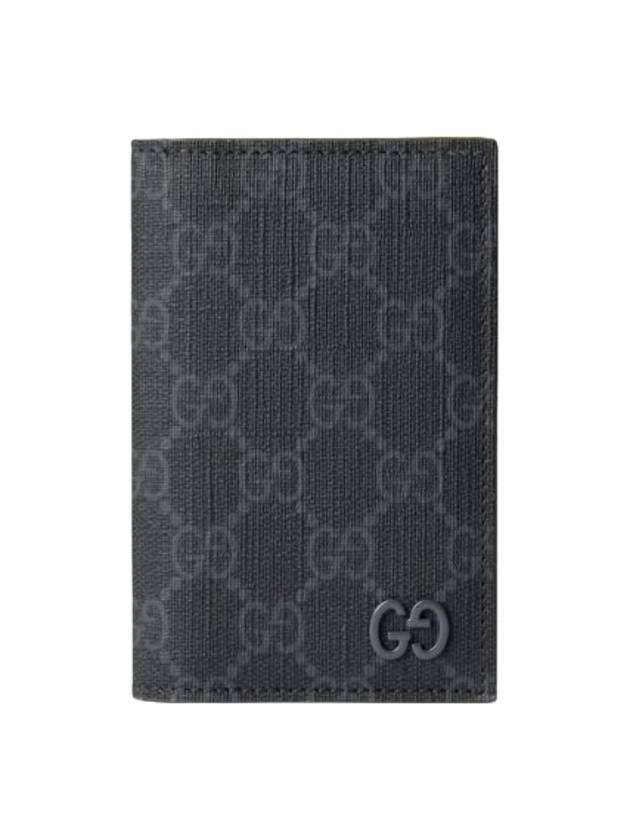 구찌 수프림 GG 디테일 롱 카드 지갑 블랙 그린