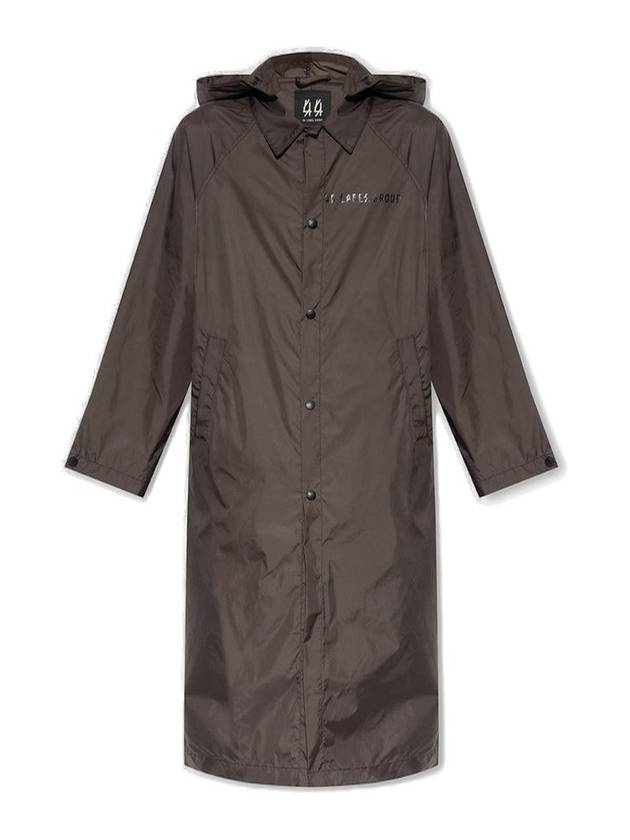 44 Label Group 44 Fact 로고 프린트 후드 코트