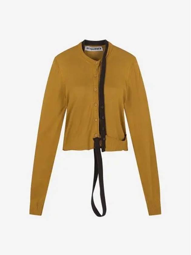 오토링거 우먼 트위스티드 니트 가디건 머스타드 Ottolinger Women Twisted Knit Cardigan Mustard
