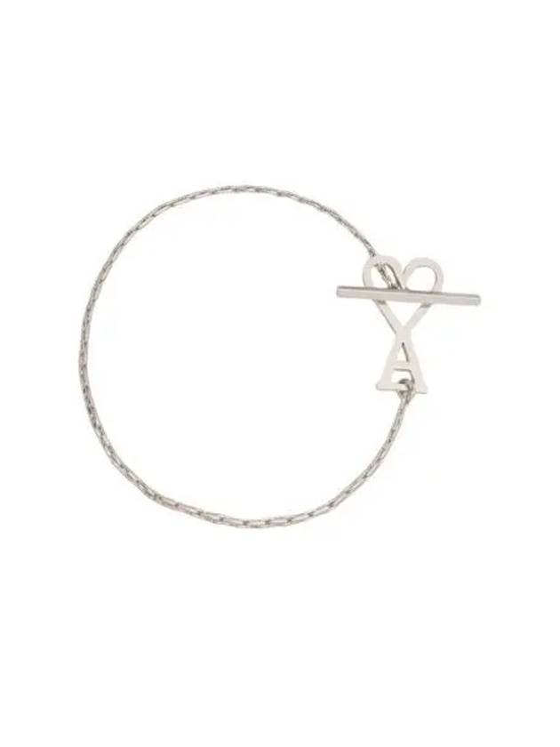 아미 하트 로고 체인 브레이슬릿 실버 AMI de Coeur Chain Bracelet Silver