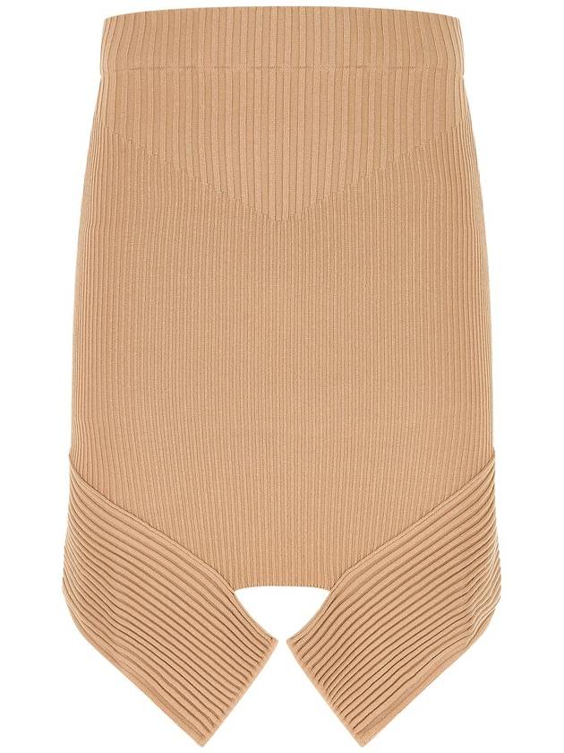 AndreADamo - Skin pink stretch viscose blend skirt