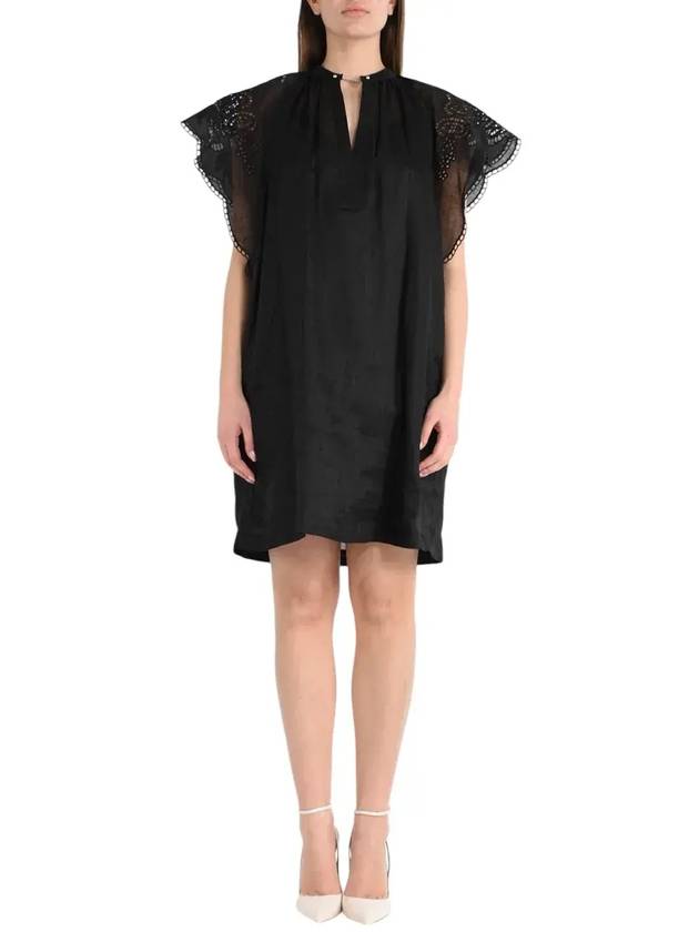 Max Mara Studio Astor V넥 미니 드레스 2516231012600_003