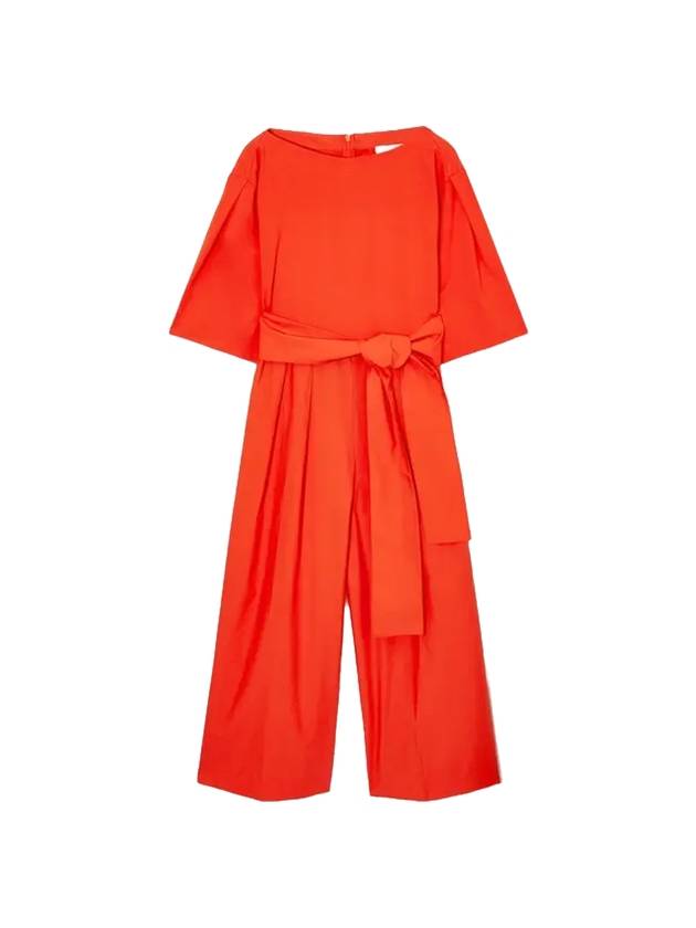 코스 여성 벨티드 와이드 레그 바디 수트 브라이트 오렌지