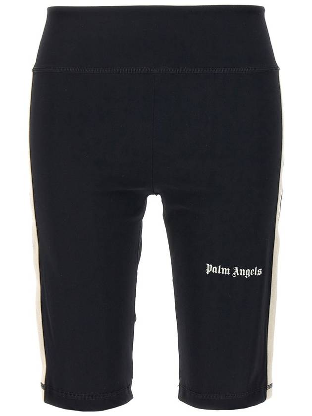 Palm Angels 로고 프린트 트랙 사이클링 버뮤다 반바지