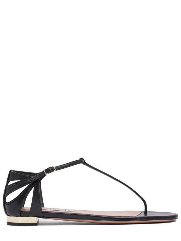 아쿠아주라 앵클 스트랩 통 플랫 샌들