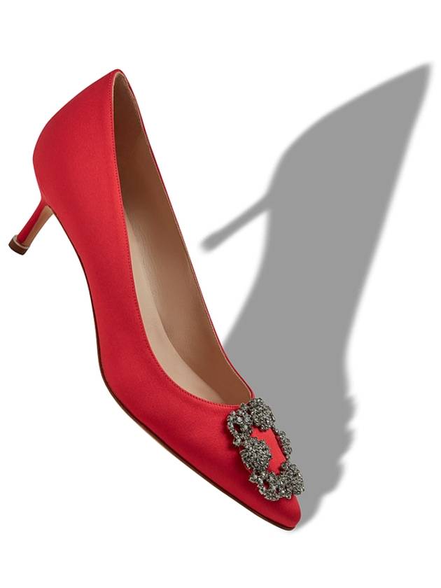 MANOLO 마놀로 블라닉 HANGISI 한기시 50 새틴 FMC 레드 힐 높이 5cm 35.5 36 36.5 37