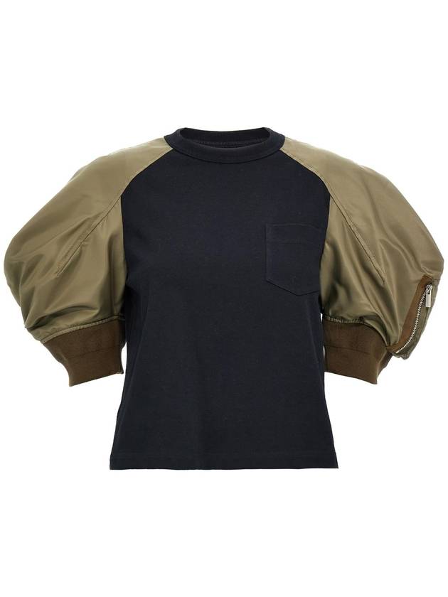 SACAI Nylon insert t shirt 2507692234