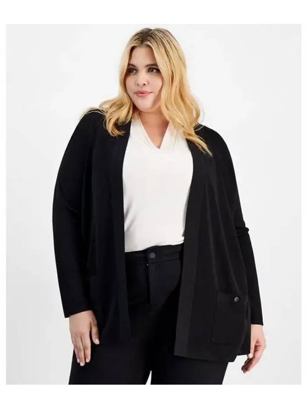 우먼 앤클라인 플러스 말리부 가디건 블랙 10011471