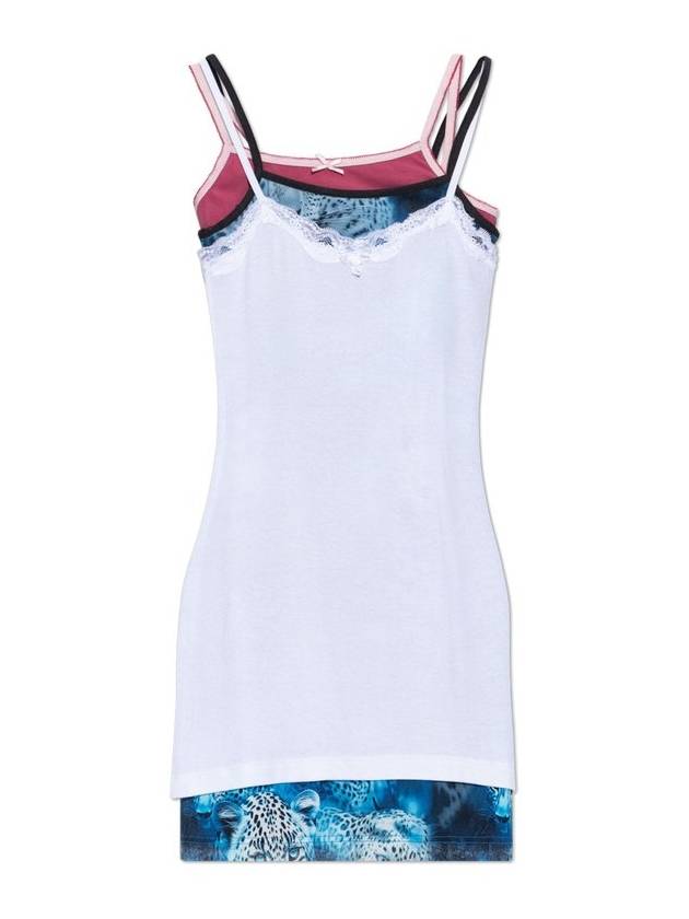 발렌시아가 레이어드 숏 원피스 화이트