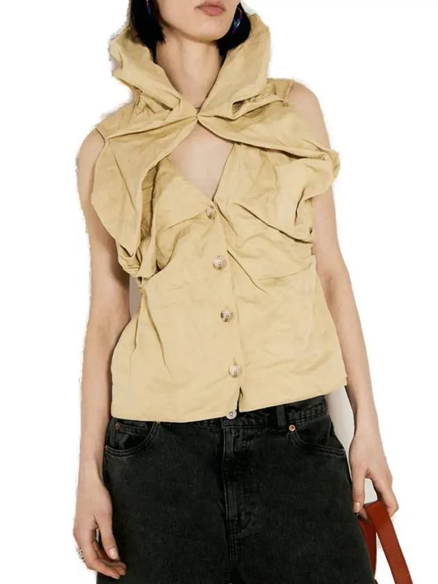 Kiko Kostadinov Lozen 개더드 질레 KKWSS24SH03_51