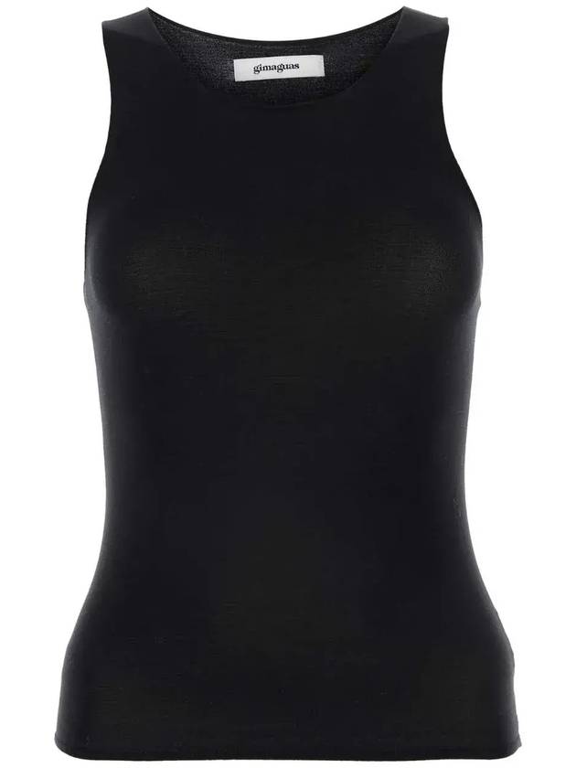 Gimaguas Galu 스트레치 슬리브리스 탱크 탑 GALUTOP_BLACK